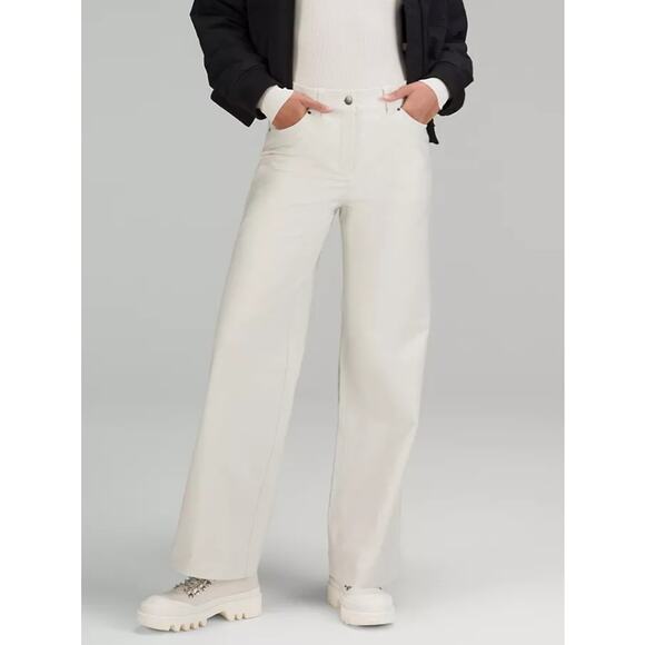Lululemon Pants Size 33 City Sleek 5 Pocket High-Rise Wide-Leg Light Utilitech - Picture 1 of 13